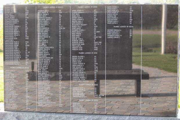 BLOOMER VETERANS MEMORIAL HONOR ROLL STONE E