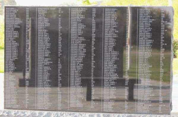 BLOOMER VETERANS MEMORIAL HONOR ROLL STONE D