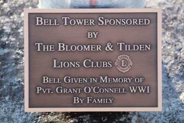 PVT. GRANT O’CONNELL WAR MEMORIAL BELL PLAQUE