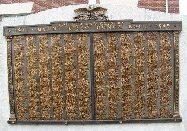 MOUNT KISCO WAR VETERANS MEMORIAL PLAQUE C