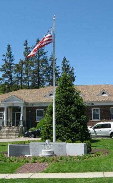 ELMSFORD WAR MEMORIAL FALGSTAFF BASE AND FLAG