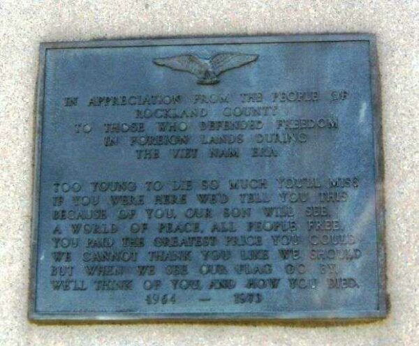 ROCKLAND COUNTY WORLD WAR I MEMORIAL PLAQUE D