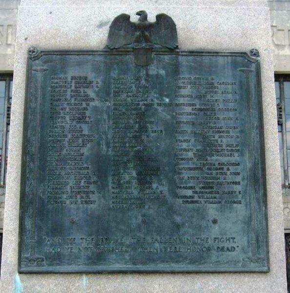 ROCKLAND COUNTY WORLD WAR I MEMORIAL PLAQUE A