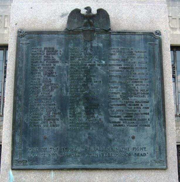 ROCKLAND COUNTY WORLD WAR I MEMORIAL PLAQUE A