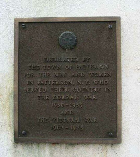 PATTERSON WAR VETERANS MEMORIAL PLAQUE C