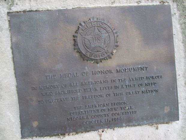 NIAGARA COUNTY MEDAL OF HONOR MEMORIAL PLAQUE A