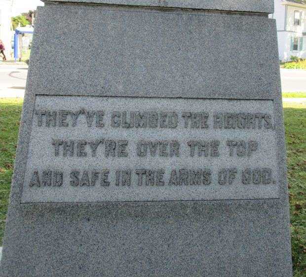 NIAGARA FALLS WORLD WAR I MEMORIAL NARRATIVE STONE B