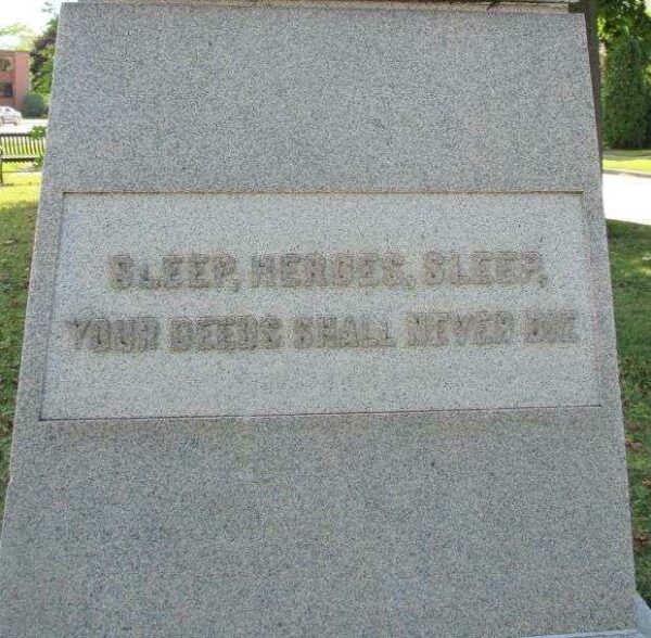 NIAGARA FALLS WORLD WAR I MEMORIAL NARRATIVE STONE A