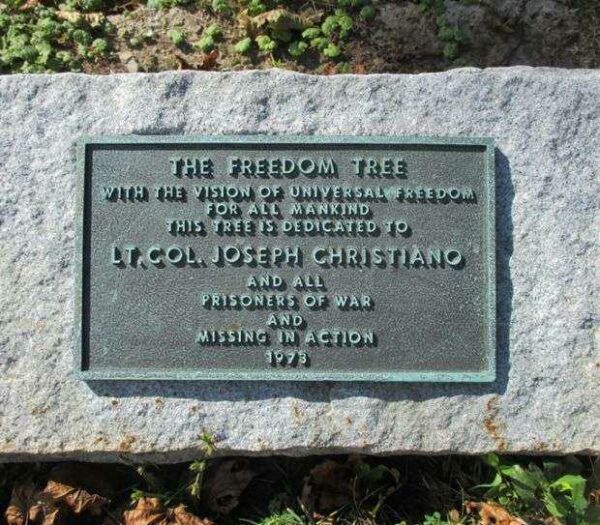 LT. COL. JOSEPH CHRISTIANO FREEDOM TREE MEMORIAL PLAQUE