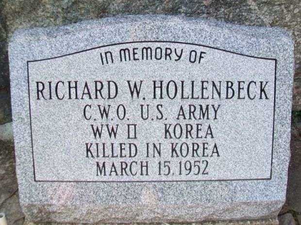C.W.O. RICHARD W. HOLLENBECK WAR MEMORIAL