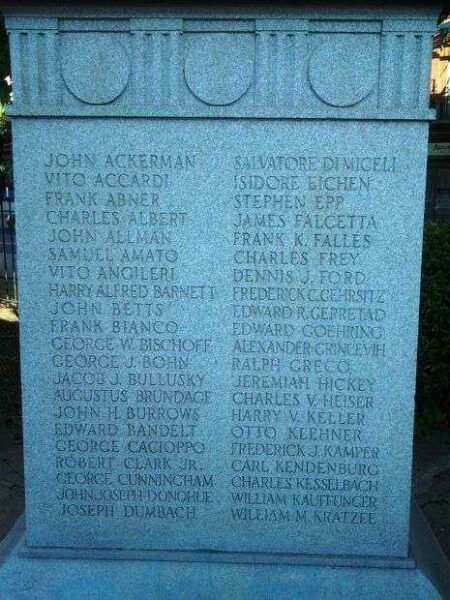 19TH ASSEMBLY DISTRICT WORLD WAR I MEMORIAL LEFT SIDE