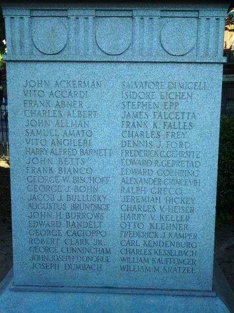 19TH ASSEMBLY DISTRICT WORLD WAR I MEMORIAL LEFT SIDE