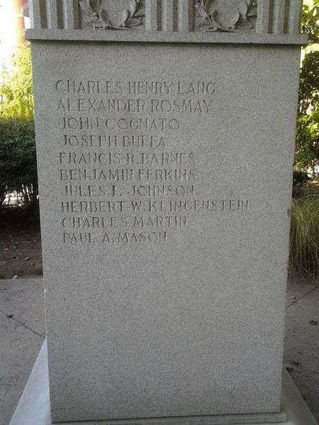 19TH ASSEMBLY DISTRICT WORLD WAR I MEMORIAL BACK