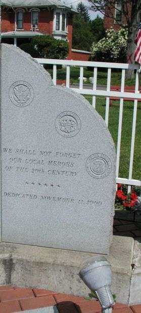 ALLEGANY VETERANS MEMORIAL NARRATIVE STONE C