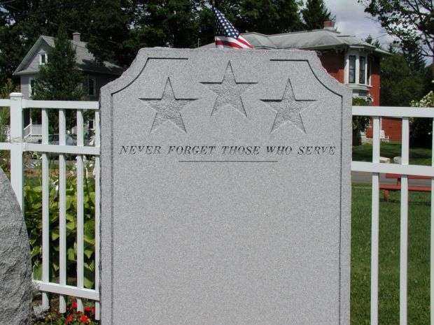 ALLEGANY VETERANS MEMORIAL NARRATIVE STONE A