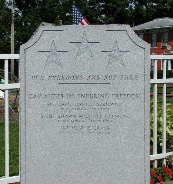 ALLEGANY VETERANS MEMORIAL HONOR ROLL STONE C