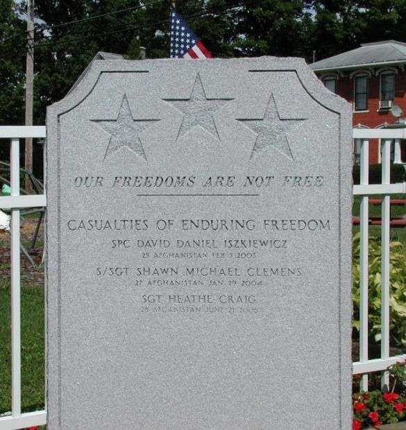 ALLEGANY VETERANS MEMORIAL HONOR ROLL STONE C
