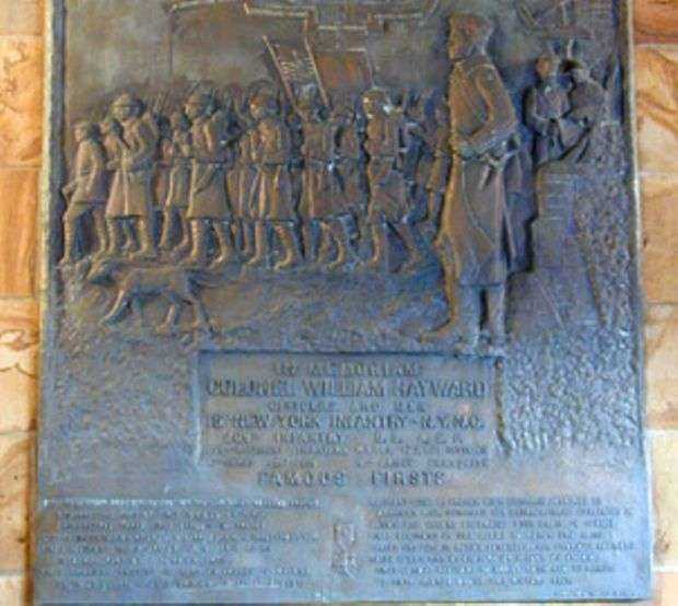 IN MEMORIAM COLONEL WILLIAM HAYWARD MEMORIAL PLAQUE