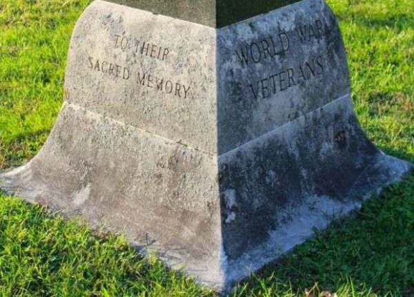 CORNELL CEMETERY WORLD WAR I MEMORIAL DEDICATION STONE
