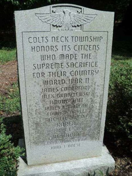COLTS NECK TOWNSHIP WAR MEMORIAL