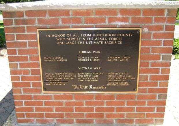 READINGTON TOWNSHIP VETERANS MEMORIAL PLAQUE D