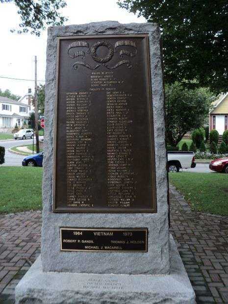HASBROUCK HEIGHTS WORLD WAR I MEMORIAL LEFT SIDE