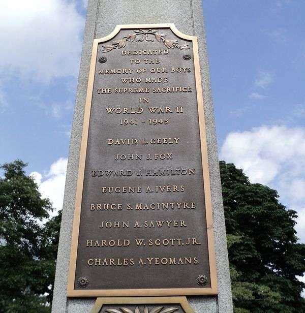 ALLENDALE VETERANS MEMORIAL HONOR ROLL PLAQUE B