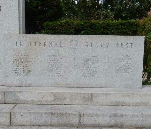 CONCORD WAR MEMORIAL RIGHT WALL