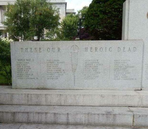 CONCORD WAR MEMORIAL LEFT WALL