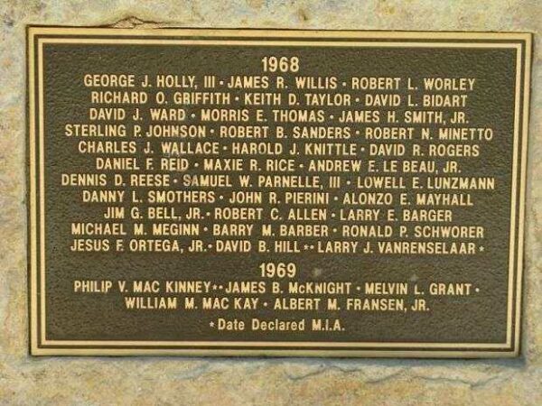 NEVADA VIET NAM MEMORIAL HONOR ROLL PLAQUE C