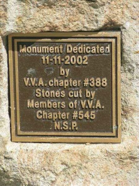 NEVADA VIET NAM MEMORIAL PLAQUE