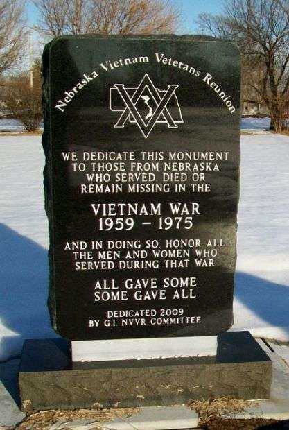 NEBRASKA VIETNAM VETERANS REUNION MEMORIAL