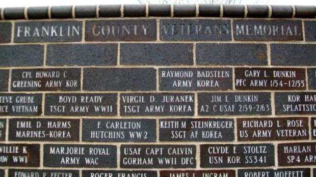 FRANKLIN COUNTY VETERANS MEMORIAL BRICKS A