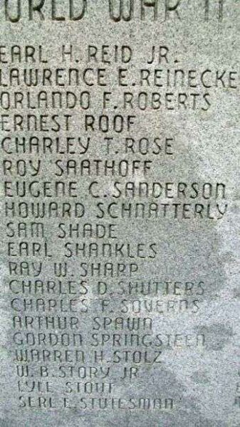 VERNON COUNTY WAR MEMORIAL HONOR ROLL STONE M