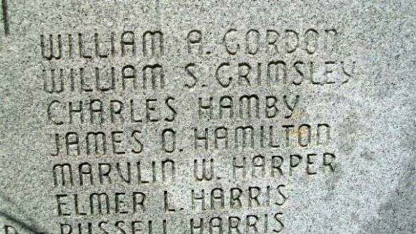 VERNON COUNTY WAR MEMORIAL HONOR ROLL STONE G