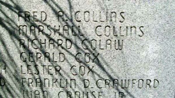 VERNON COUNTY WAR MEMORIAL HONOR ROLL STONE F