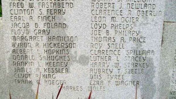 VERNON COUNTY WAR MEMORIAL HONOR ROLL STONE B