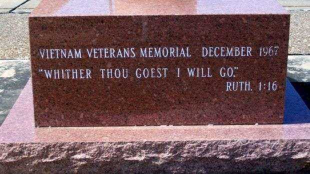 WENTZVILLE VIETNAM VETERANS MEMORIAL DEDICATION STONE