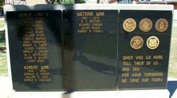 WEBB CITY WAR VETERANS MEMORIAL WALL B