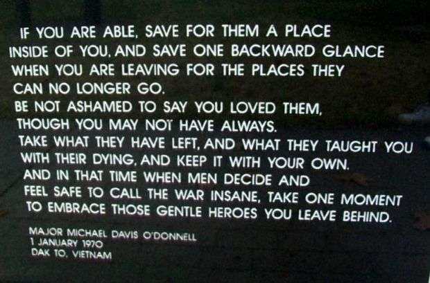 VIETNAM MEMORIAL FOR CASUALTIES FROM MISSOURI DEDICATION STONE B