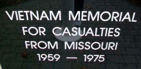 VIETNAM MEMORIAL FOR CASUALTIES FROM MISSOURI DEDICATION STONE A