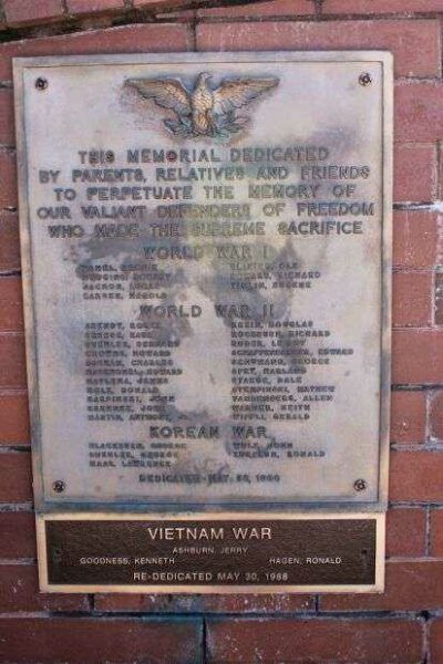 NEKOOSA WAR VETERANS MEMORIAL
