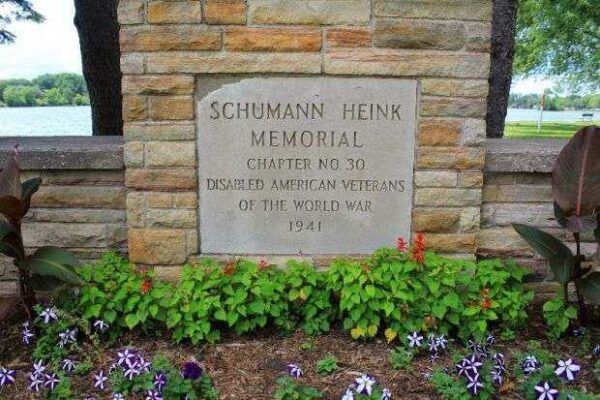 SCHUMAN HEINK MEMORIAL BELL DEDICATION STONE