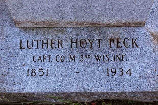 CAPT. LUTHER HOYT PECK MEMORIAL SUNDIAL DEDICATION