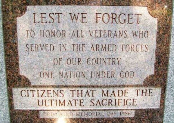 TALLMADGE VETERANS MEMORIAL DEDICATION STONE