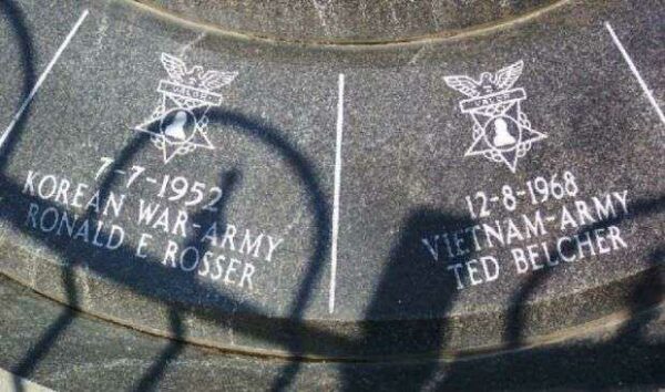 MUSKINGUM COUNTY MEDAL OF HONOR FLAG POLE BASE SIDE E