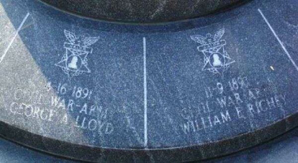 MUSKINGUM COUNTY MEDAL OF HONOR FLAG POLE BASE SIDE B