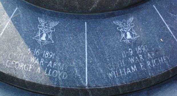 MUSKINGUM COUNTY MEDAL OF HONOR FLAG POLE BASE SIDE B