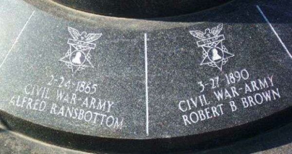 MUSKINGUM COUNTY MEDAL OF HONOR MEMORIAL FLAG POLE BASE SIDE A