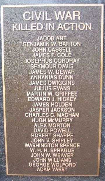 DRESDEN CIVIL WAR KIA MEMORIAL PLAQUE